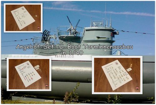 Angebot Set: U-Boot Turm Innenausbau 1/40 passend VIIb VIIc & VIIc41